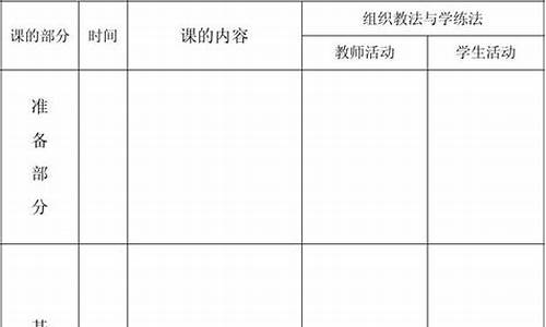 小学田径体育教案表格怎么写